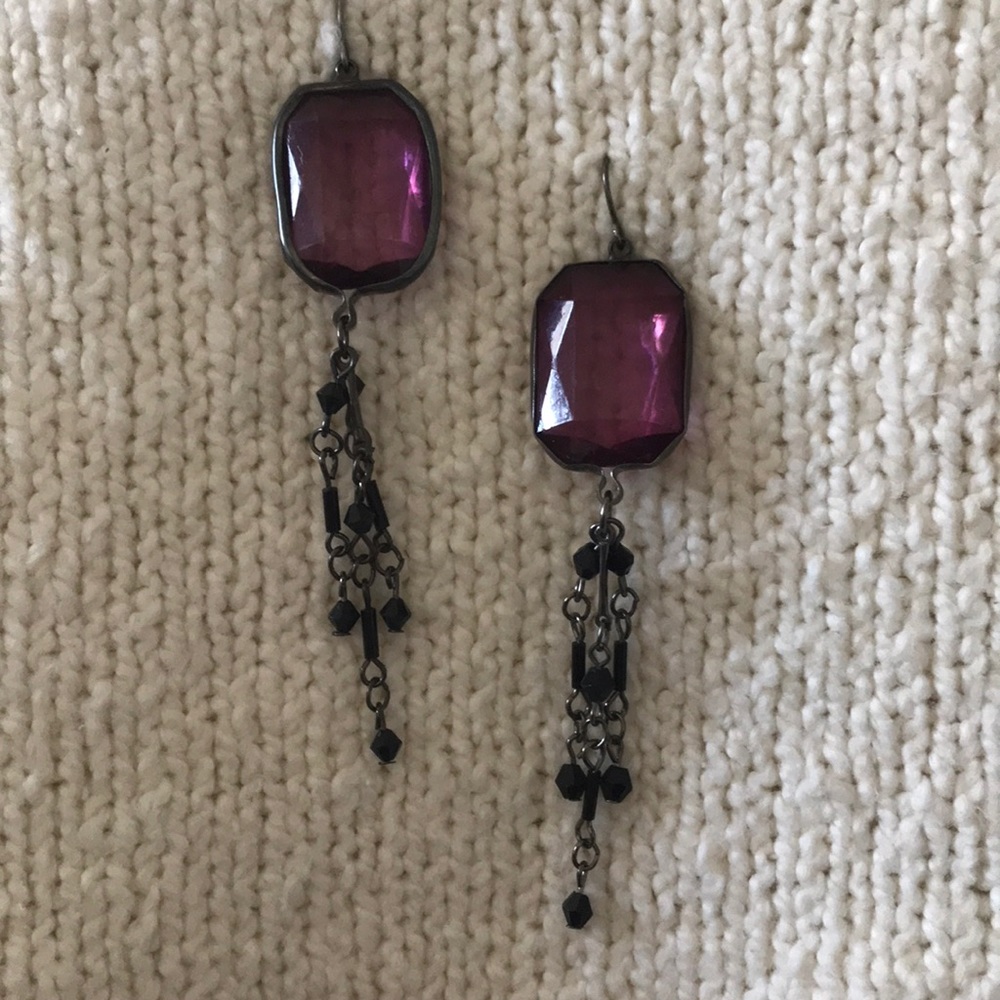 Purple earrings